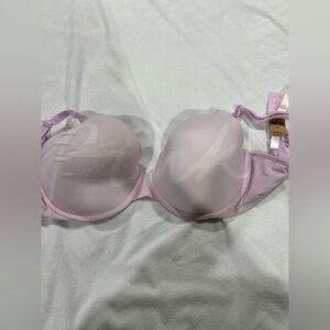 PINK VS Victoria Secret bra purple t-shirt wear everywhere lightly lined 40D